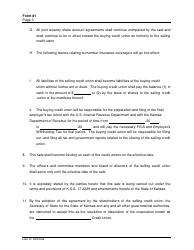 Forms and Procedures for Purchase and Sell Agreement of Kansas Chartered Credit Unions - Kansas, Page 6
