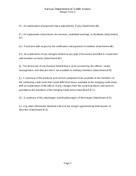 Form 2 Plan for Proposed Merger - Kansas, Page 2