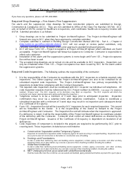 Form 130 &quot;State of Kansas - Requirements for Occupancy Inspections&quot; - Kansas