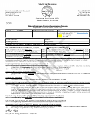 Form 125 State of Kansas- Project Acceptance Record - Sample - Kansas