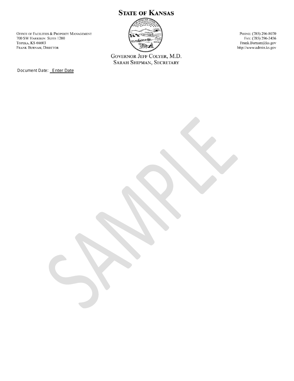 Form 125 State of Kansas- Project Acceptance Record - Sample - Kansas, Page 2