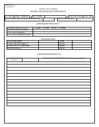 Form DA-225 &quot;Sharp Job Requisition Sheet&quot; - Kansas