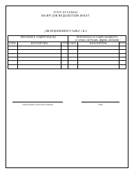 Form DA-225 Sharp Job Requisition Sheet - Kansas, Page 2