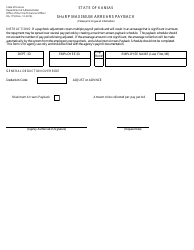 Document preview: Form DA-179 Sharp Maximum Arrears Payback - Kansas