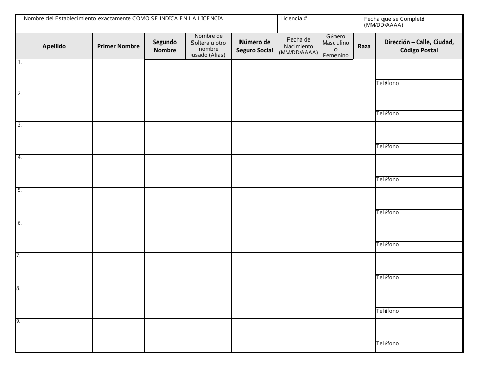 Formulario CCL.002 Solicitud Para Verificacion De Registro De Abuso Infantil Kbi / Dcf Para Guarderias Y Centros De Cuidado Residencial - Kansas (Spanish), Page 3