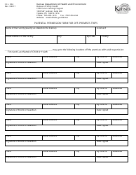 Document preview: Form CCL.034 Parental Permission Form for off-Premises Trips - Kansas