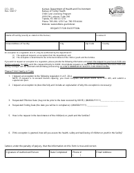 Form CCL.031 Request for Exception - Kansas
