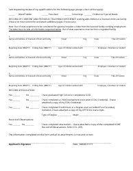 Form CCL.307 Application for Review of Program Director Qualifications - Kansas, Page 2