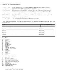 Form CCL.357 Health Status Form for Persons 14 Years of Age or Older Working or Volunteering in School Age Programs - Kansas, Page 2