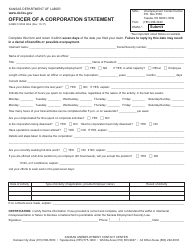Document preview: Form K-BEN3120-B Officer of a Corporation Statement - Kansas