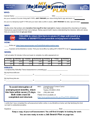 Document preview: Form K-BEN990 My (Re)employment Plan - Kansas