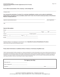 Form K-WC-R93-10 Vocational Rehabilitation Vendor Application - Kansas, Page 2