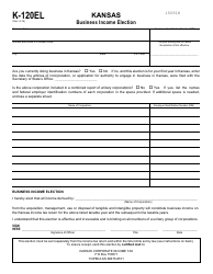 Form K-120EL Kansas Business Income Election - Kansas