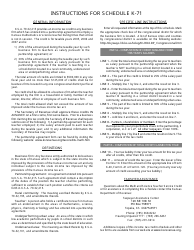 Form K-71 &quot;Mathematics and Science Teacher Employment Credit&quot; - Kansas, Page 2