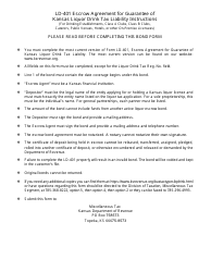 Form LD-401 Escrow Agreement for Guarantee of Kansas Liquor Drink Tax Liability - Kansas, Page 2