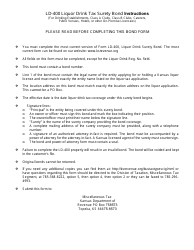 Form LD-400 Liquor Drink Tax Surety Bond - Kansas, Page 2