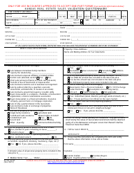 Form PV-RE-22-OP Kansas Real Estate Sales Validation Questionnaire - Kansas