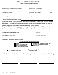 Document preview: Form PV-AP-9 Declaration of Representative - Kansas
