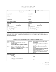 Form KDOC-0087 &quot;Client Service Agreement Payment Authorization&quot; - Kansas