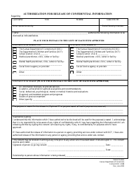 Form KDOC-0088 &quot;Authorization for Release of Confidential Information&quot; - Kansas