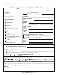 Form PPS5460 Jja Notice of Change in IV-E/ Medicaid Eligibility or Cse Status - Kansas