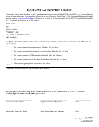 Form KDOC-0200 Placement CAP Exception Request - Kansas