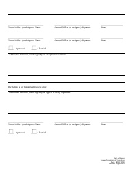 Form KDOC-0200 Placement CAP Exception Request - Kansas, Page 2