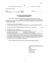 Document preview: Form 408 Petition for Expungement - Kansas