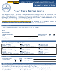 Document preview: Notary Public Training Course - Kansas
