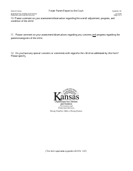 Appendix 3G &quot;Foster Parent Report to the Court&quot; - Kansas, Page 4