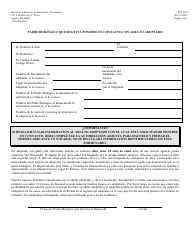 Formulario PPS0335 Padre Biologico Que Solicita Ponerse En Contacto Con Adulto Adoptado - Kansas (Spanish)