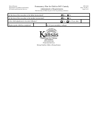 Form PPS3052 Permanency Plan for Child in Dcf Custody - Administrative Requirements - Kansas, Page 2