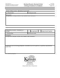 Form PPS3054 Worker/Parent, Worker/Child, Sibling Visitation Schedules - Kansas, Page 2