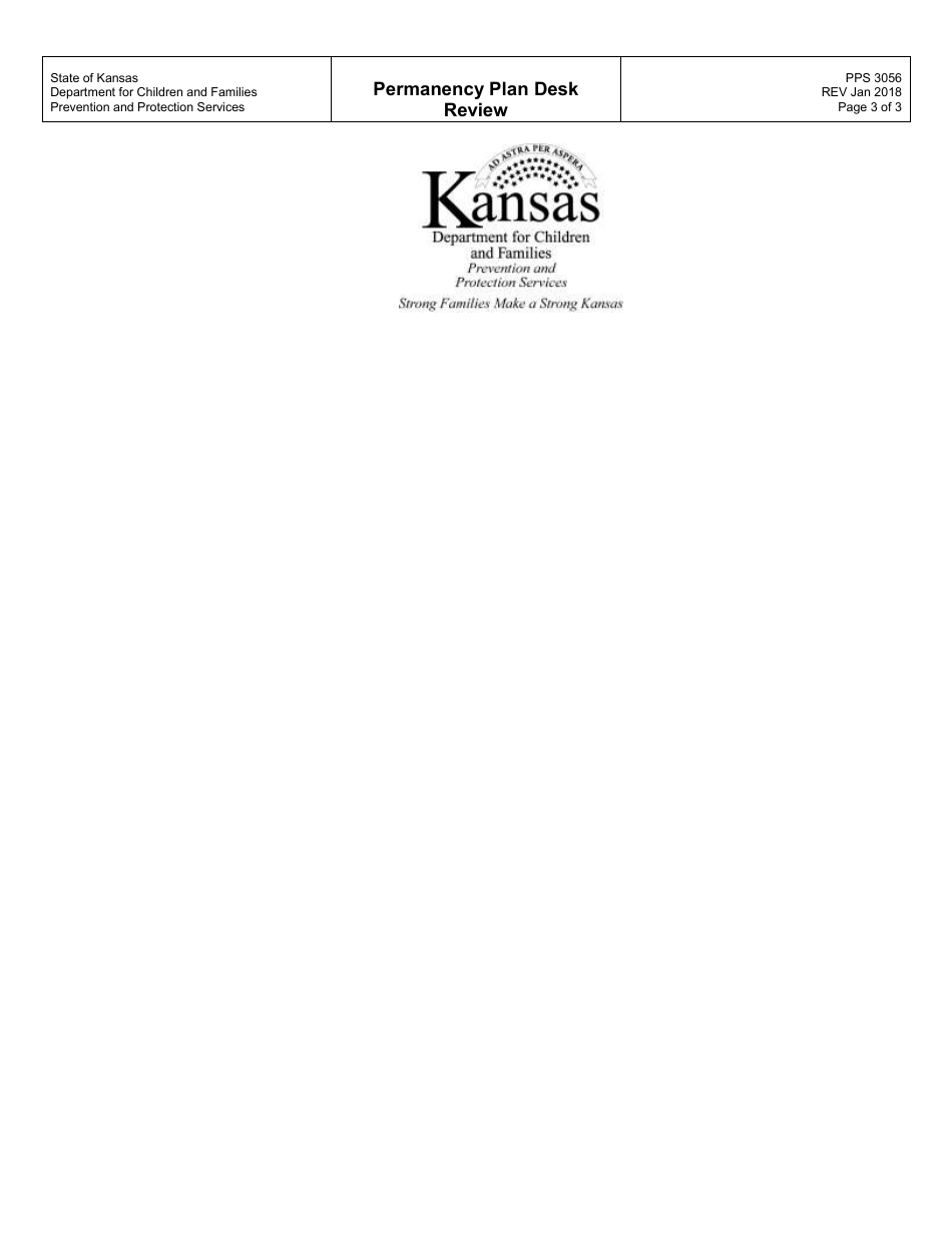Form PPS3056 Permanency Plan Desk Review - Kansas, Page 3