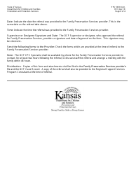Instructions for Form PPS5000 Family Preservation Services Referral and Transmittal Sheet - Kansas, Page 4