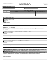 Document preview: Form PPS4010 In-home Services Supervisor Consultation Log - Kansas