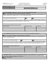Form PPS4010 In-home Services Supervisor Consultation Log - Kansas, Page 2