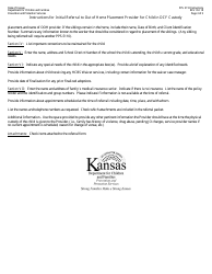 Instructions for Form PPS5110 Initial Referral to out of Home Placement Provider for Child in Dcf Custody - Kansas, Page 3