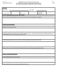 Document preview: Form PPS5110A initial Referral to out of Home Placement Provider for Child in Dcf Custody - Consideration of Relative Placement (For Internal Use Only) - Kansas