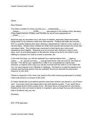 Form PPS5125 Relative Notice Letter - Kansas