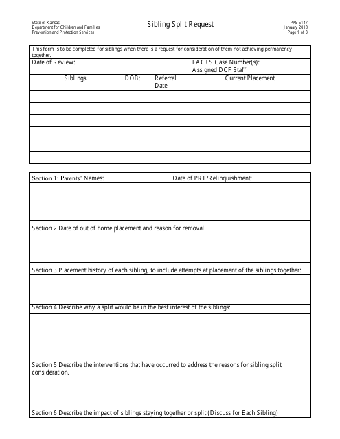 Form PPS5147  Printable Pdf