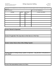 Form PPS5146 Sibling Separation Staffing - Kansas