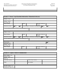 Form PPS5254 Educational Enrollment Information for School Placement Form - Kansas, Page 4