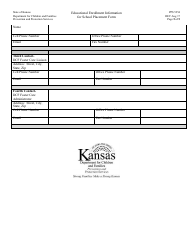 Form PPS5254 Educational Enrollment Information for School Placement Form - Kansas, Page 5