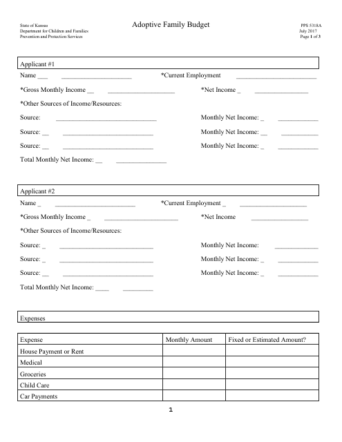 Form PPS5318A  Printable Pdf