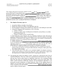 Form PPS5343 Adoptive Placement Agreement - Kansas