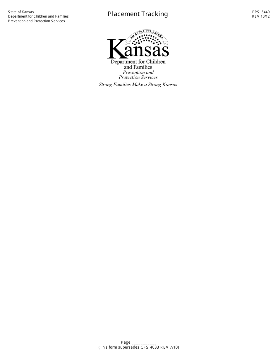Form PPS5440 Placement Tracking for Title IV-E Eligible Youth - Kansas, Page 3