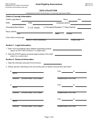Document preview: Form PPS5410 A Initial Eligibility Determination - Data Collection - Kansas