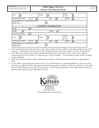 Form PPS5480 Genetic Test Referral Form - Child Support Services - Kansas, Page 2