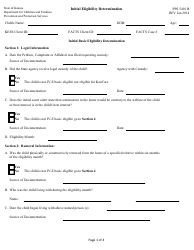 Document preview: Form PPS5410 B Initial Eligibility Determination - Kansas